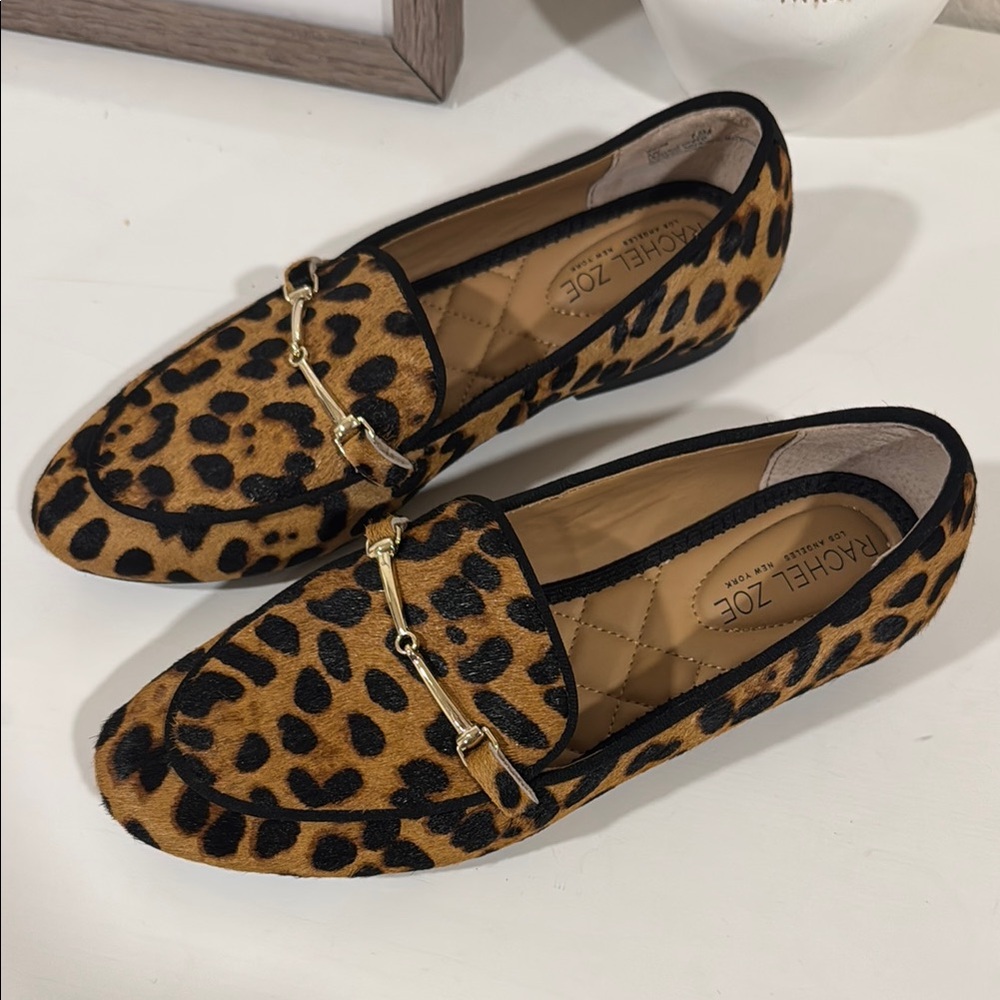 RACHEL ZOE Leopard Print Loafers